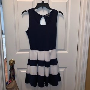 Navy & white dress